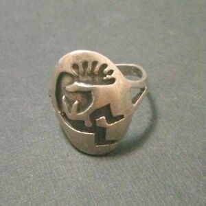 Vintage Sterling Silver SW Kopelli Ring, Sz 7
